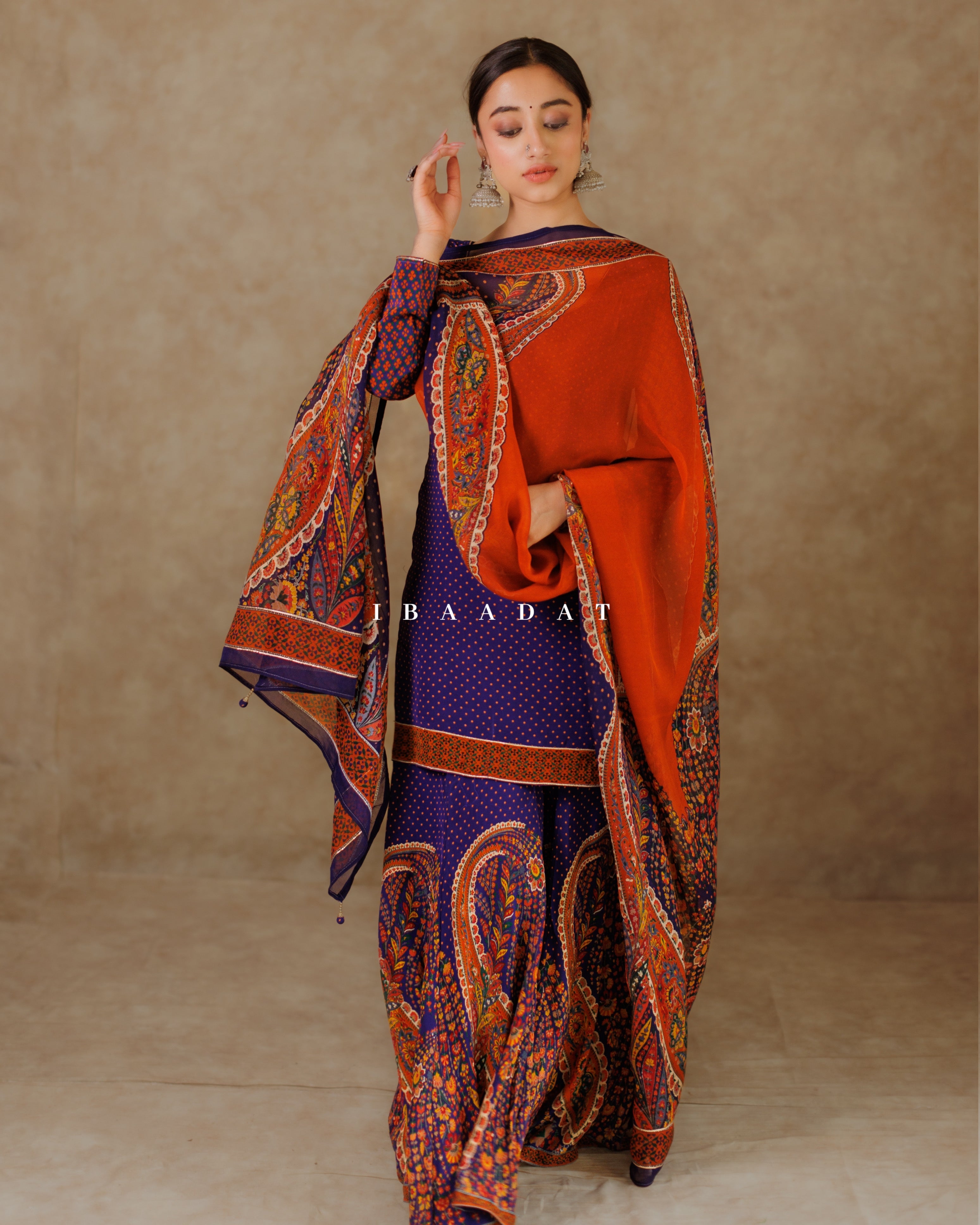 Designer Mehreen Purple or Red Punjabi Suit for Wedding