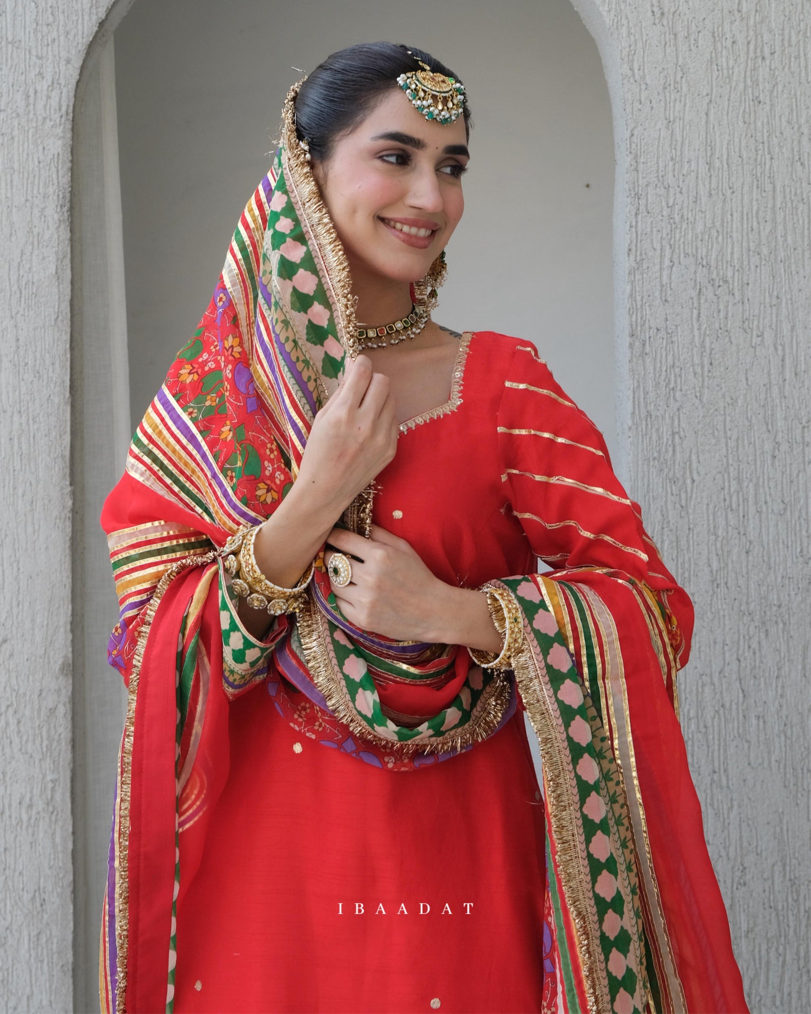 Designer Anarkali suit for women in silk fabric