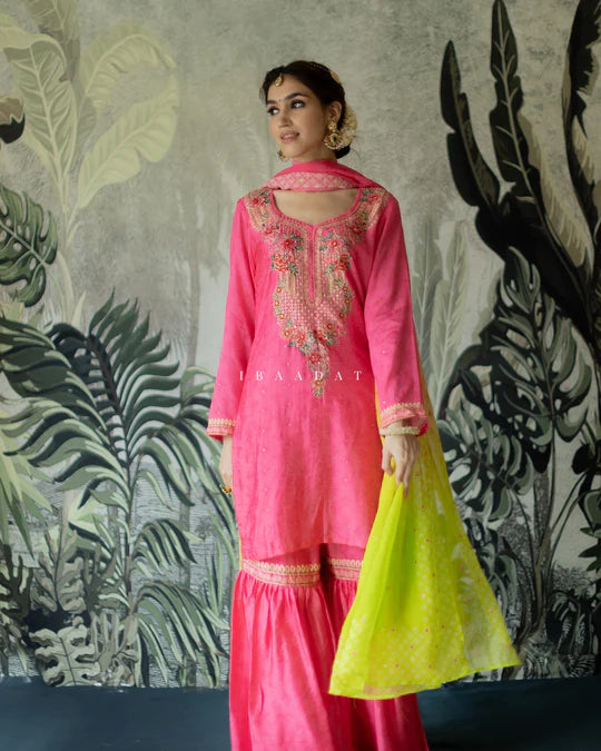 Elegant yellow viscose salwar suit for office wear