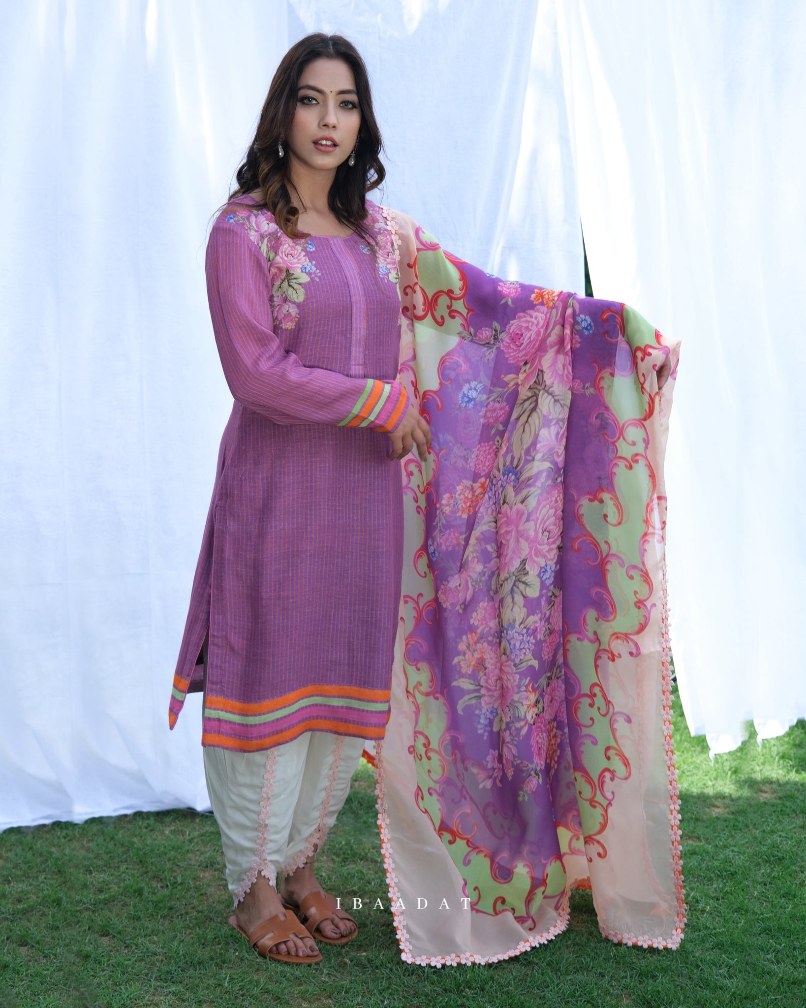 Hunar purple salwar suit for formal and office occasions