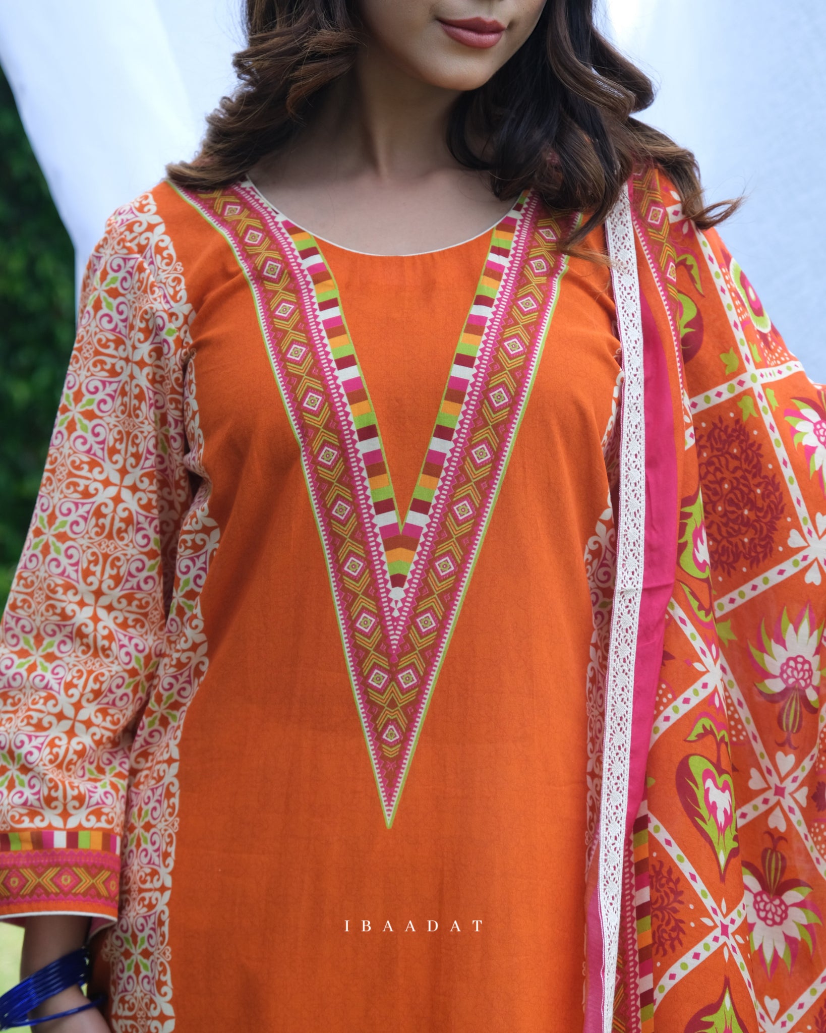 Mehakk Red & Orange Salwar Suit for Traditional Functions