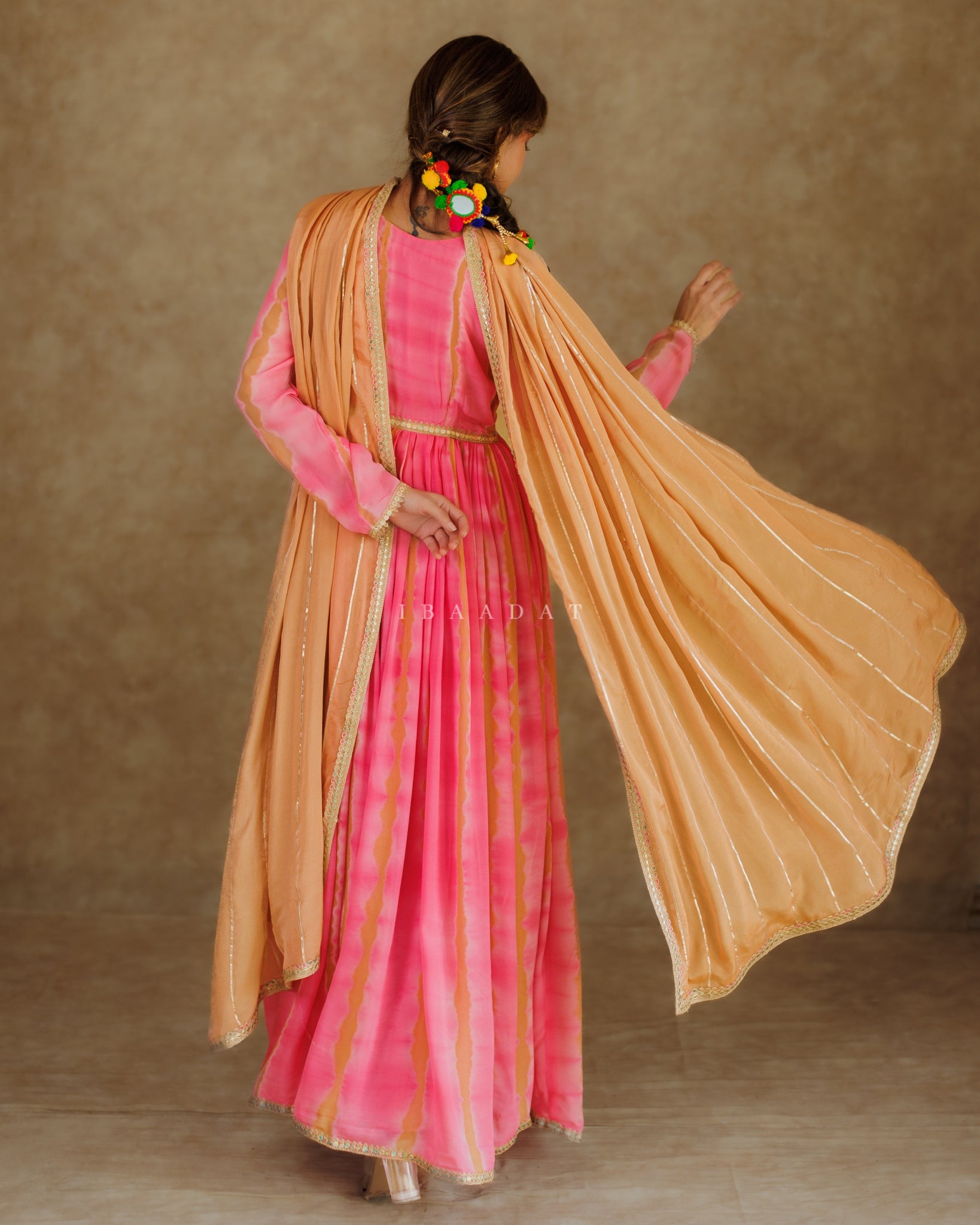 Premium Georgette Pink Anarkali Suit for Celebrations