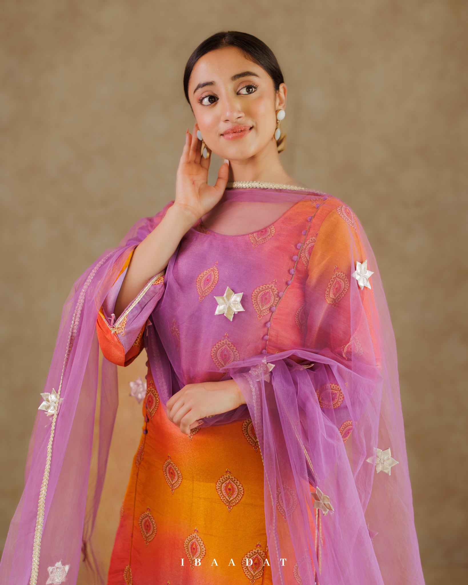 Purple Pink Summer Printed Salwar Suit for Women