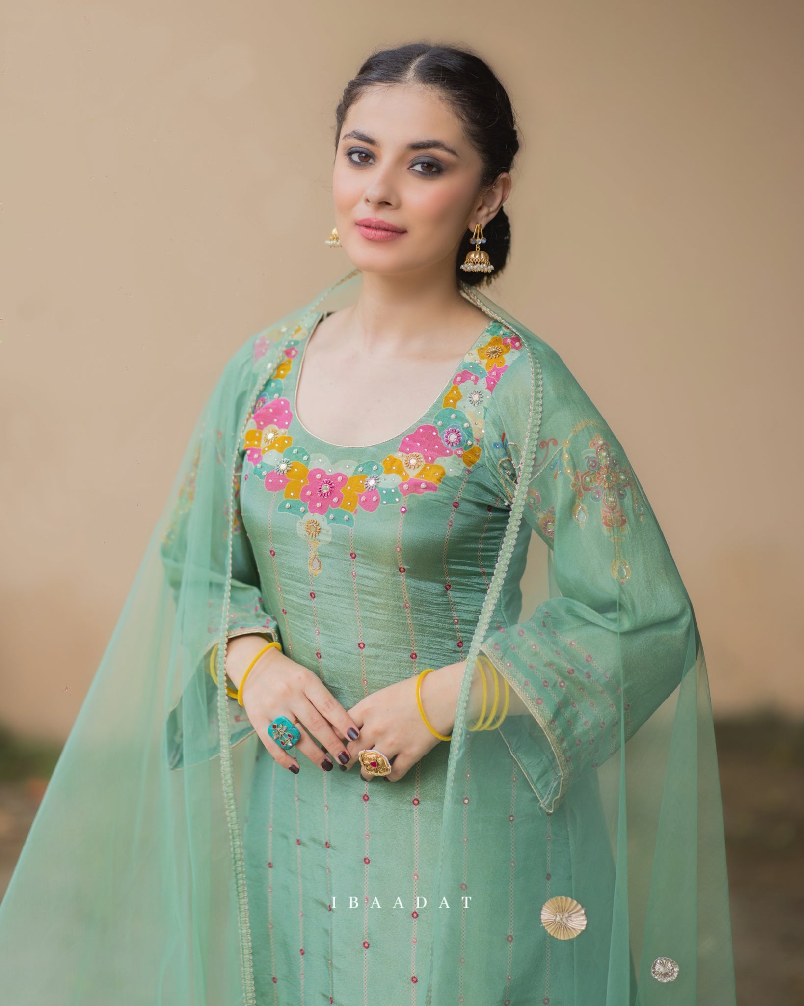 SAJDA green party wear salwar suit for festive occasions