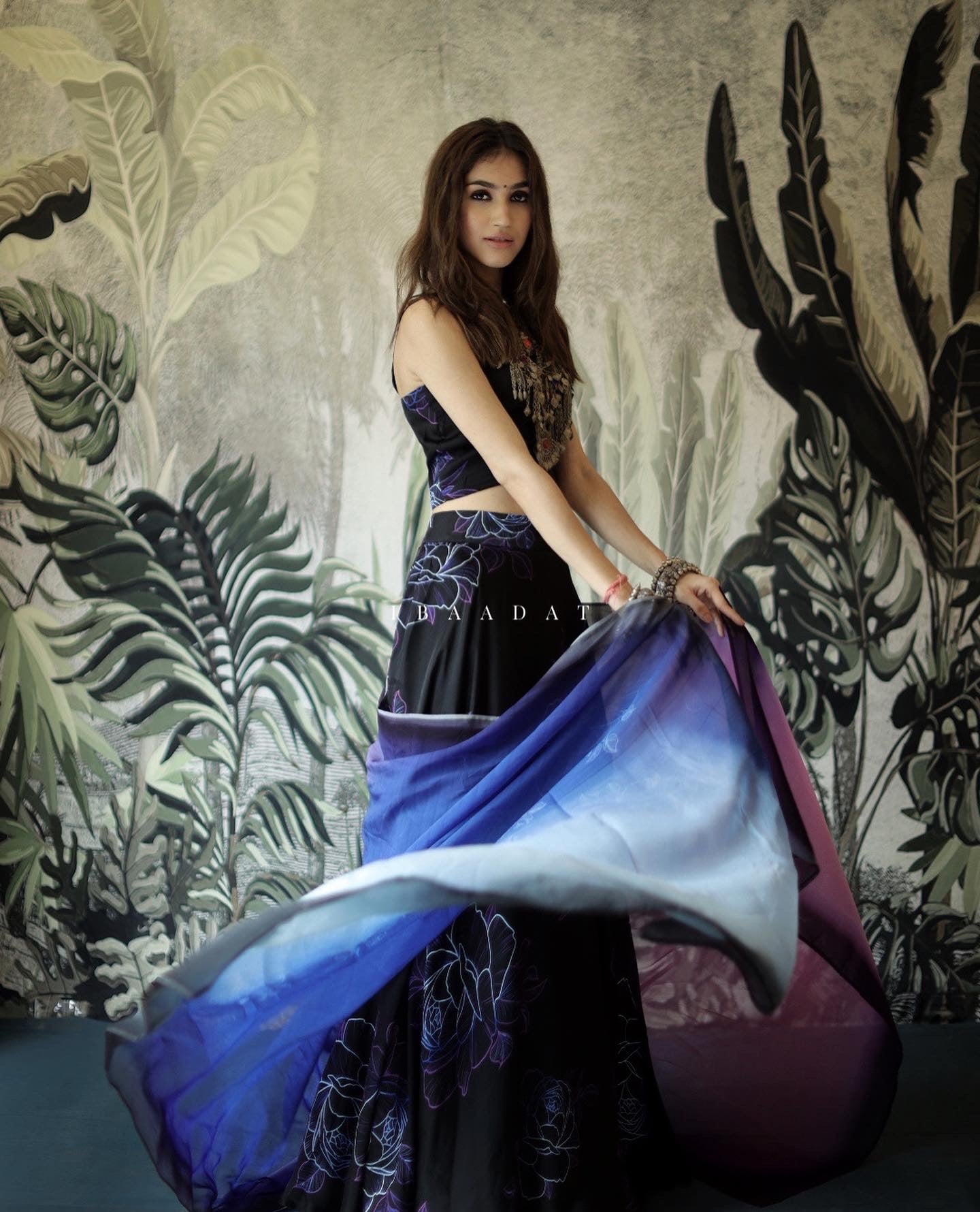 Black Lehenga Set with Intricate Motifs – Sanjh Collection