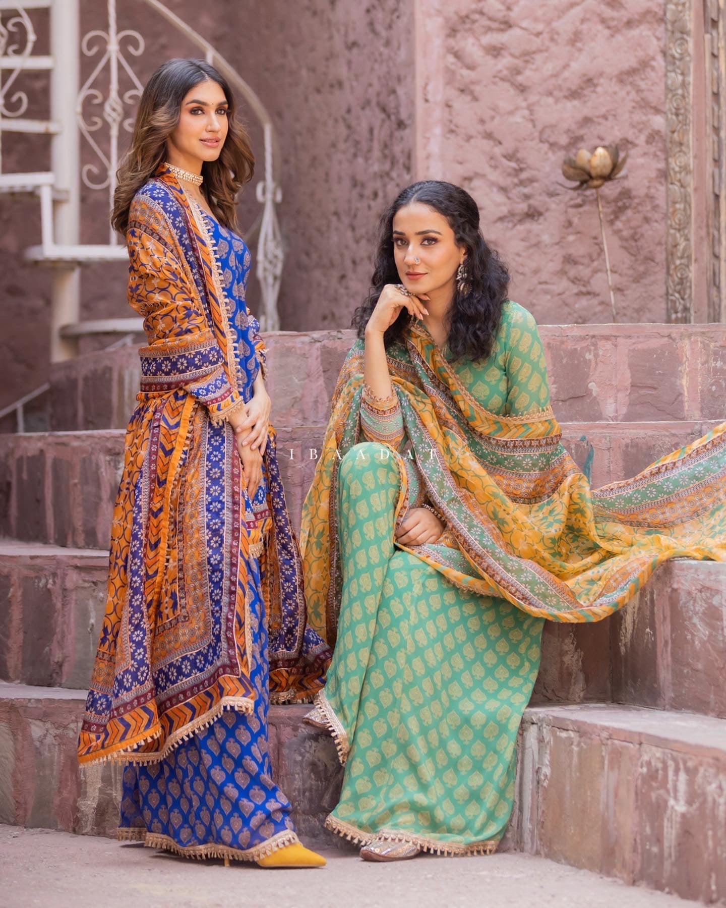 Blue Georgette Gotta Work Sharara Set for Women