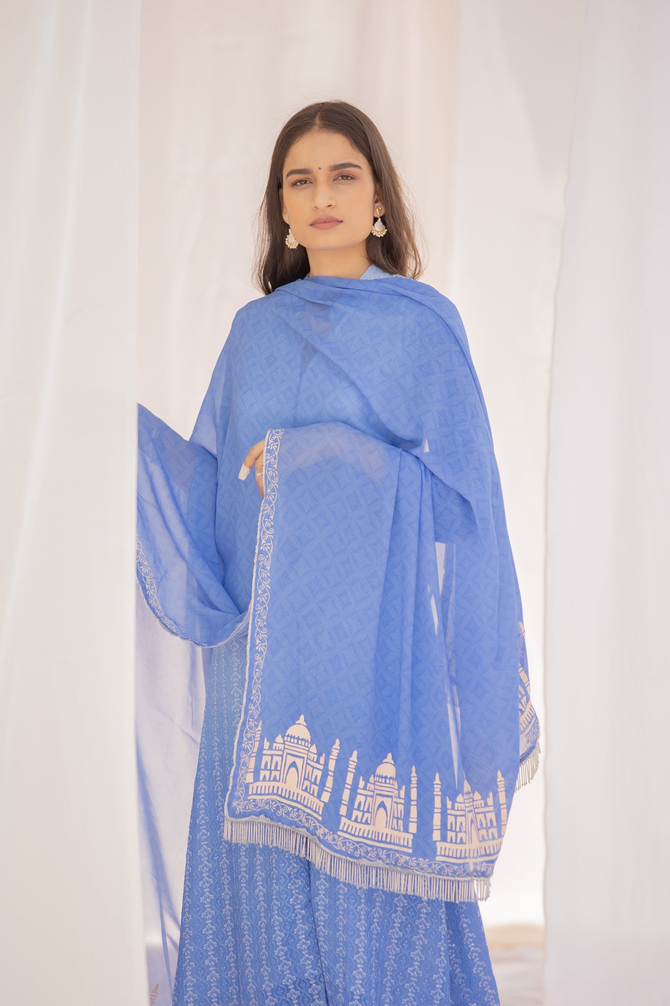 Blue Party Wear Salwar Suit with Dupatta – Mumtaz Set