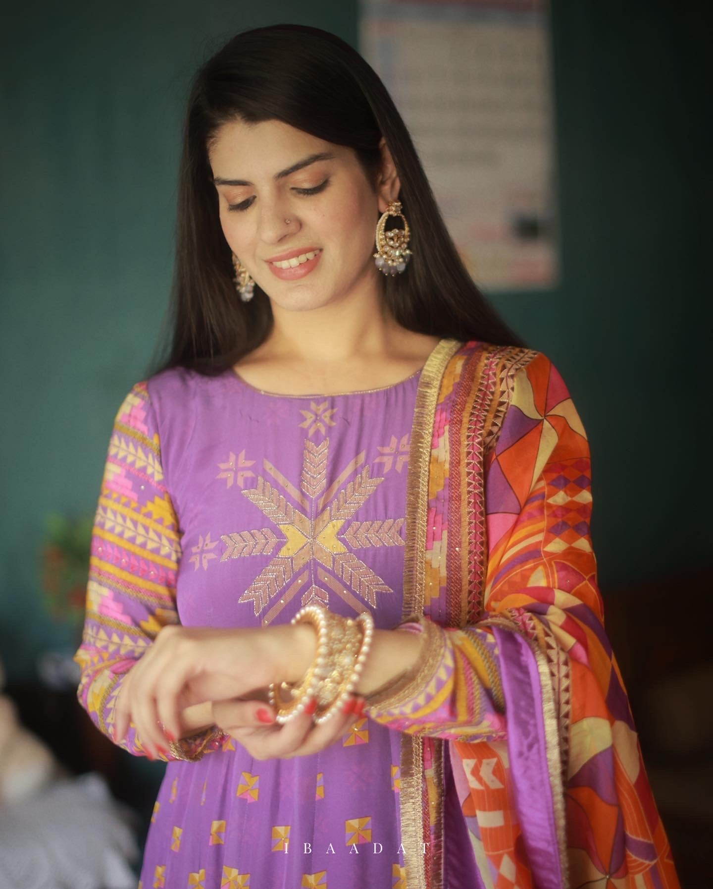 Designer Hand Embroidered Sohni Anarkali Suit Set