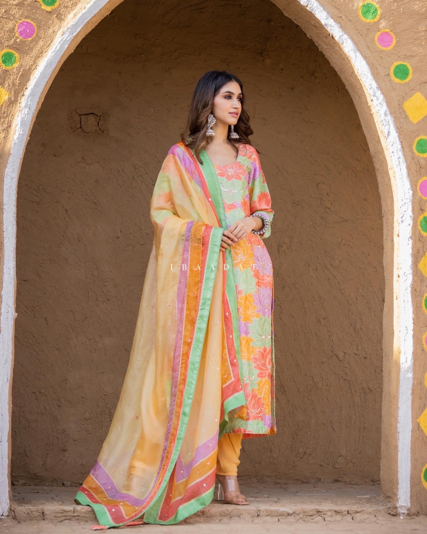 Designer Roop multi shade salwar suit for office wear