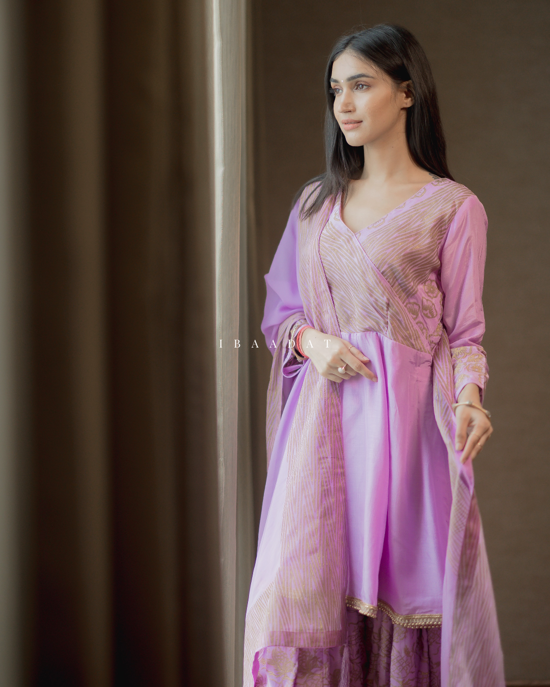 Elegant festive wear pink punjabi suit for ladies