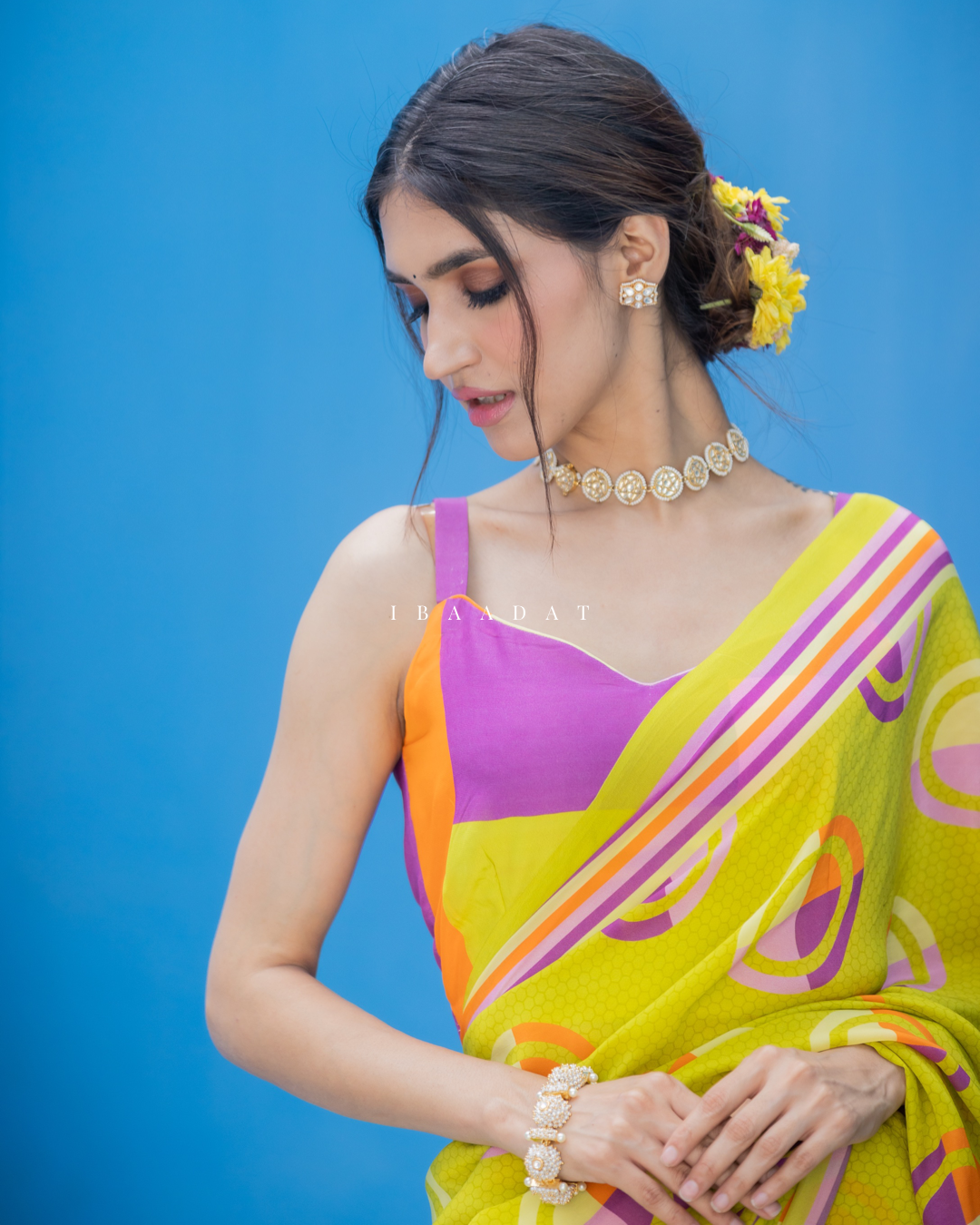 Formal Office & College Wear Yellow Saree for Women
