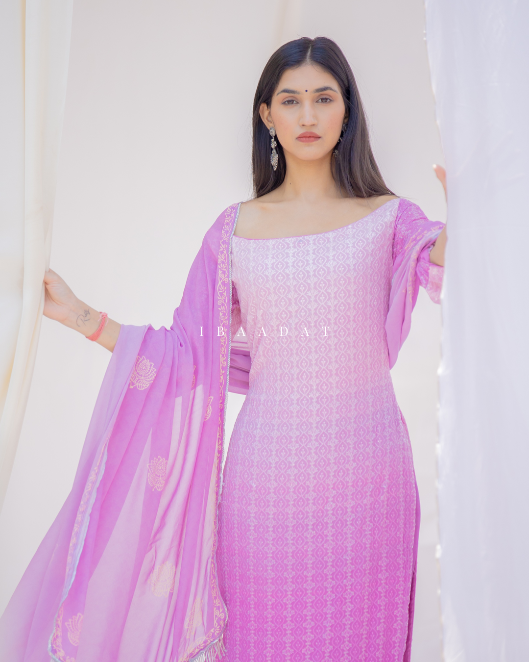 Pink Salwar Suit with Sequin Detail – Mumtaz Set