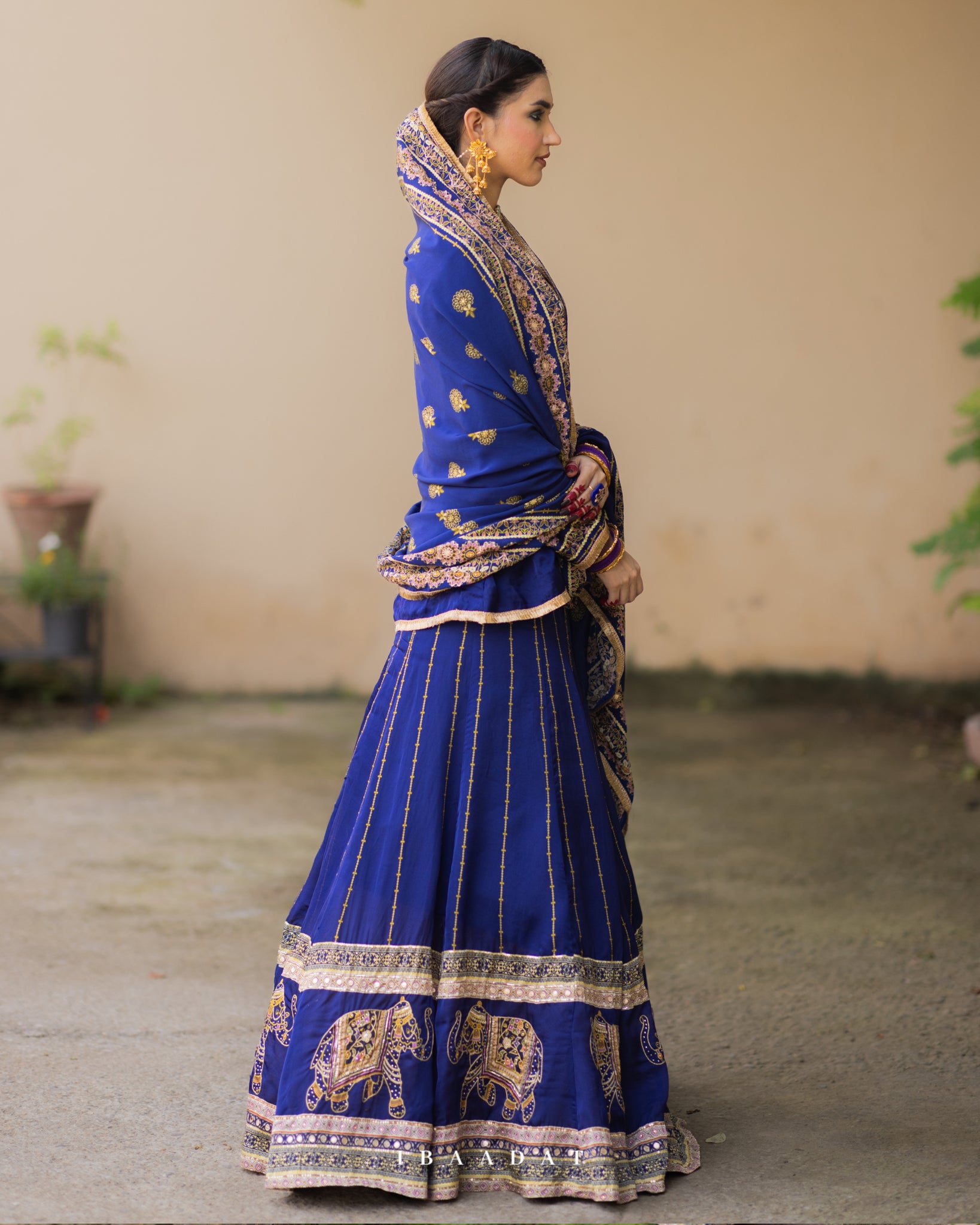 Stunning Blue Anarkali Suit with 12 Kalis for Women