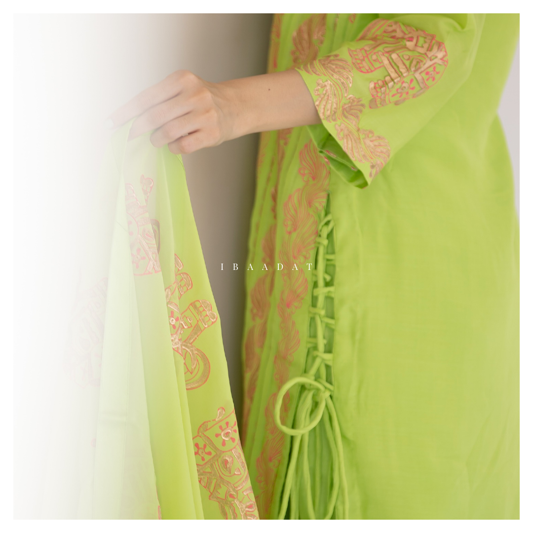 Viscose Cotton Silk Office Wear Salwar Suit in Green